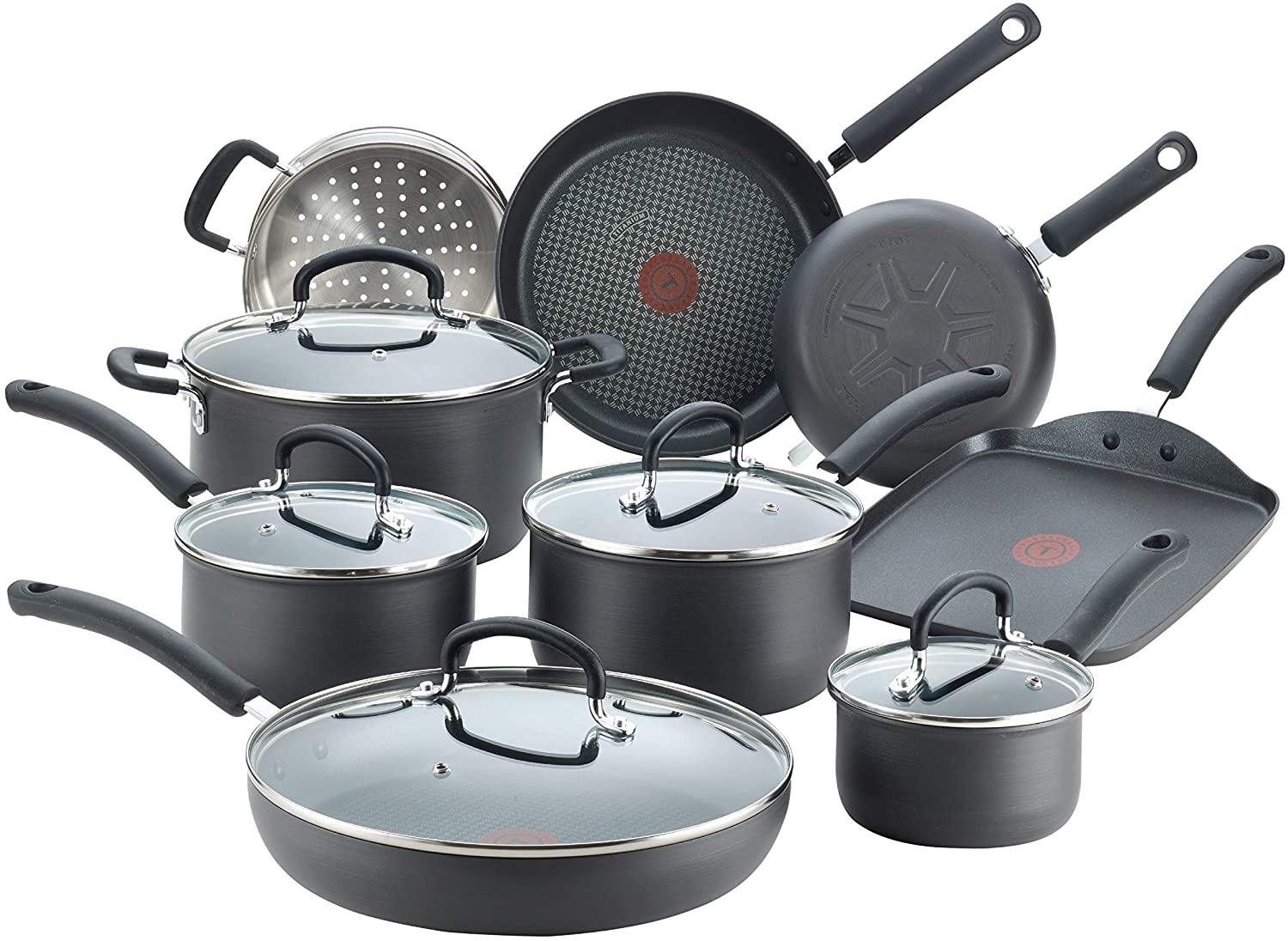 Hard Anodized Nonstick 17 Piece Cookware Set (1)