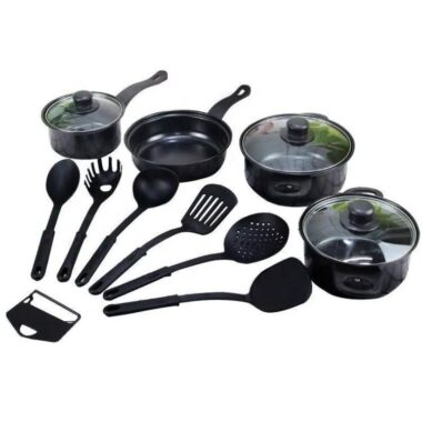 13-Piece Nonstick Cookware Set with Frying Pans and Stock Pots