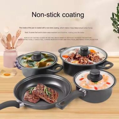 13-Piece Nonstick Cookware Set with Frying Pans and Stock Pots
