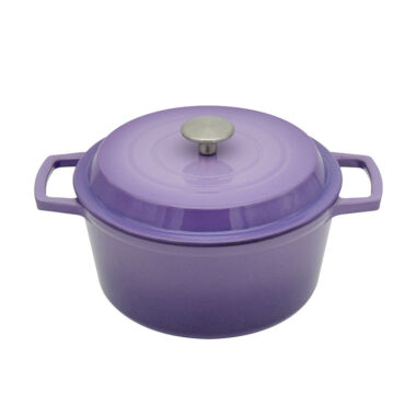 13-Piece Purple Enamel Cast Iron Cookware Set