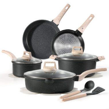 14-Piece Non-Stick Cookware Set with Steamer, Pots and Pans