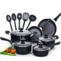 15pcs Aluminium Non-Stick Cookware Set FDA Approved