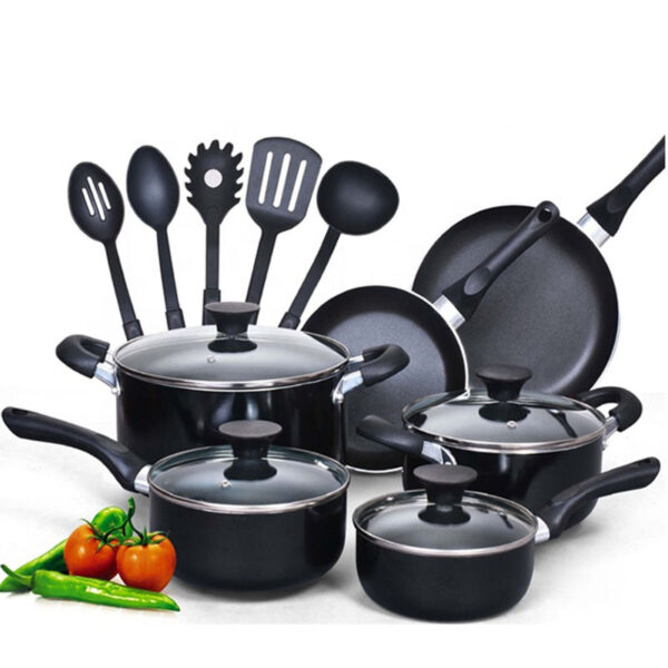 15pcs Aluminium Non-Stick Cookware Set FDA Approved