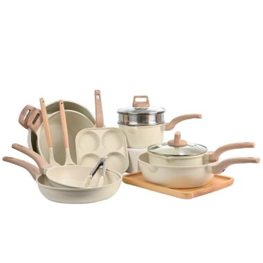 17PCS Maifan Stone Non-Stick Cookware Set
