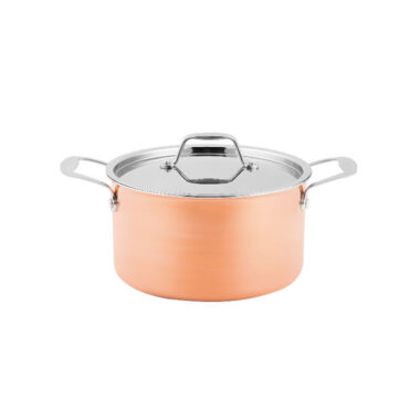 3-Ply Copper Cookware Set with Induction Base and Non-Coating Surface