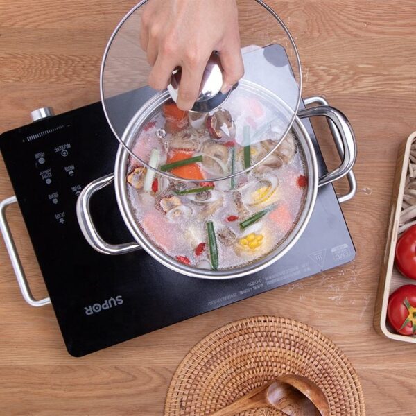 4-Piece Enamel Cast Iron Cookware Set – Stylish Kitchen Pots Inspired by Le Creuset (1) 4pcs Enamel Cast Iron Cookware Set Stylish Design