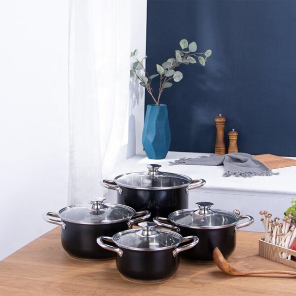4pcs Enamel Cast Iron Cookware Set Stylish Design