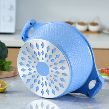 Aluminum Alloy Flat Bottom Cookware Set with Glass Lid