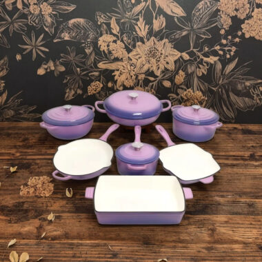 Ceramic Enameled Cast Iron Cookware Set