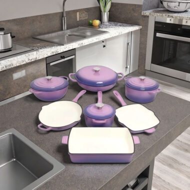 Ceramic Enameled Cast Iron Cookware Set