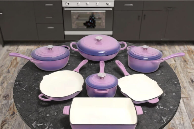 Ceramic Enameled Cast Iron Cookware Set