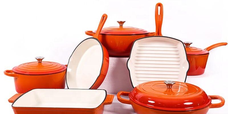 Enameled Cast Iron Dutch Oven Cooking Pot