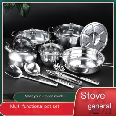 Premium Stainless Steel Cookware Set with 14 Pieces