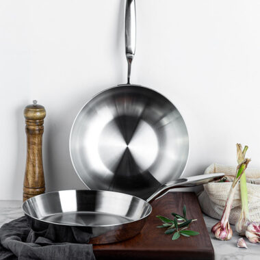 Stainless Steel Non Stick Pots and Pans Set with Saucepan