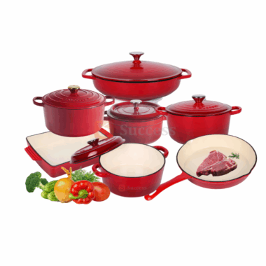 OEM Enamel Cast Iron Casserole Cookware Set by Success Brand